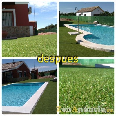Venta e instalación de césped artificial