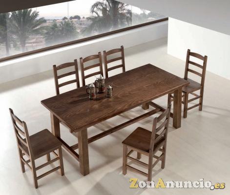 SILLAS Y MESAS MADERA