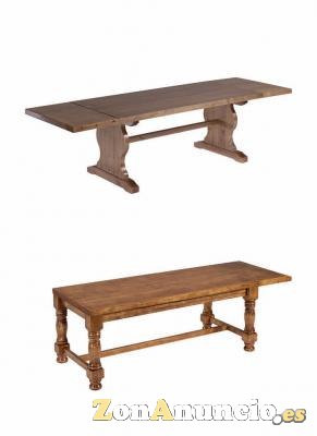 SILLAS Y MESAS MADERA
