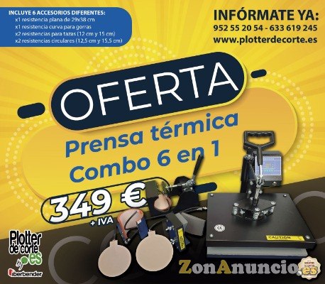 OFERTA nueva prensa termica combo 6 en 1 con accesorios