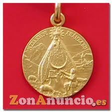 MEDALLAS VIRGEN DE ARANZAZU ARANTXA EN ORO O PLATA