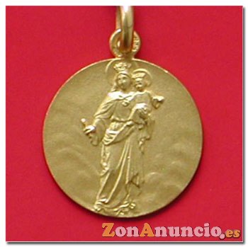 MEDALLA VIRGEN AUXILIADORA EN ORO Y EN PLATA.