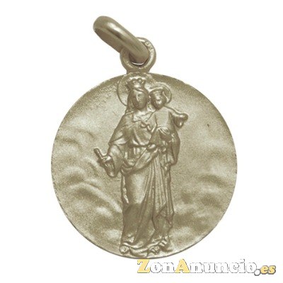 MEDALLA VIRGEN AUXILIADORA EN ORO Y EN PLATA.