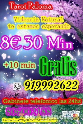 10 min GRATIS en consulta de tarot de 30 min