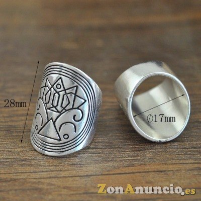 4 ANILLOS PLATEADOS TALLAS 17