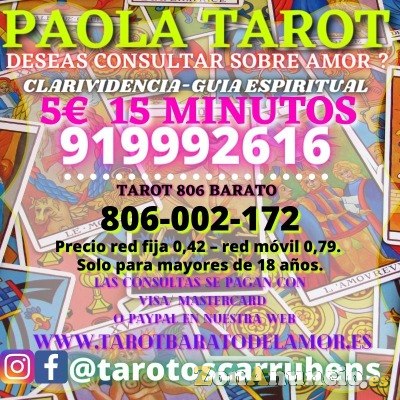 TAROT AMOROSO POR 5 EUROS JUNTO A ELIZABETH