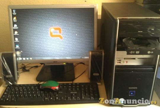 128€ PC  COMPLETO LCD 17¨  DOBLE  NUCLEO  2GB RAM  200GB