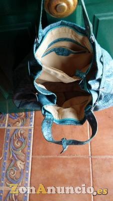 BOLSO PRINT ANIMAL, TURQUESA