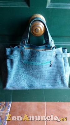 BOLSO PRINT ANIMAL, TURQUESA