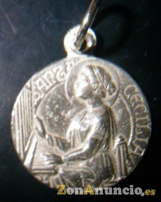 MEDALLA SANTA CECILIA EN ORO Y EN PLATA.