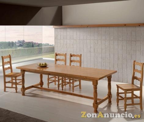 SILLAS Y MESAS MADERA MACIZA