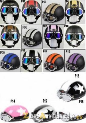 Casco custom ,retro para clasicas vespa