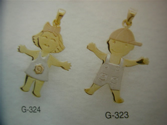 COLGANTE NIÑOS/NIÑAS EN ORO ó PLATA