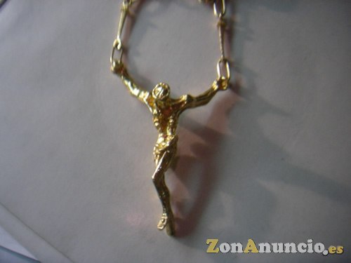 CRISTO de Dali en oro y plata