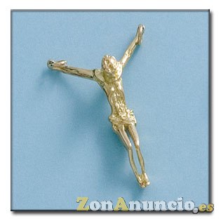 CRISTO de Dali en oro y plata