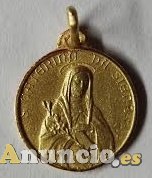 MEDALLA SANTA CATALINA SIENA Y  EN ORO Y EN PLATA.