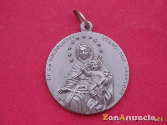 Medalla virgen de la consolación oro y plata