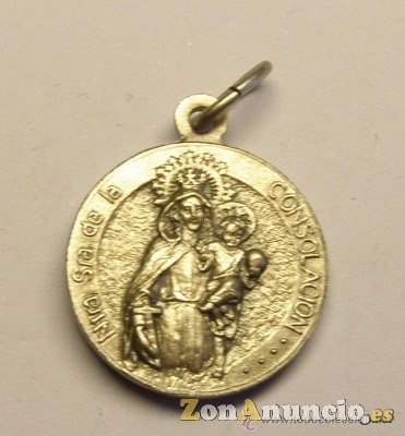 Medalla virgen de la consolación oro y plata