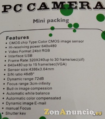 CAMARA WEB MINI PACKING