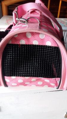TRANSPORTIN  ROSA CON LUNARES