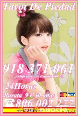 Oferta tarot  Piedad 5 € 15 min las 24 horas. DE ESPAÑA