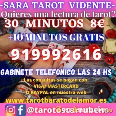 TAROT EXPERTO EN AMOR, TRABAJO Y FAMILIA POR SOLO 8E
