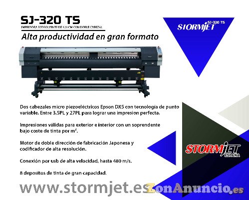 Impresora ecosolvente 320cm photocall lona vinilos