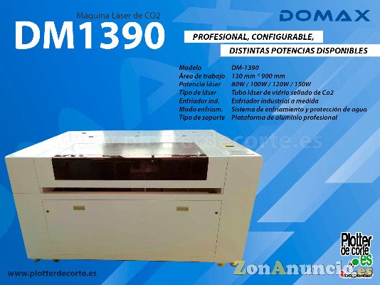 Maquina laser de co2 130x90 cm corte y grabado madera