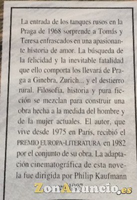 La Insoportable Levedad del Ser