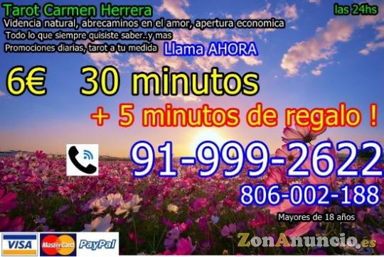 videntes a solo 6 euros los 30 min + 5 min gratis.