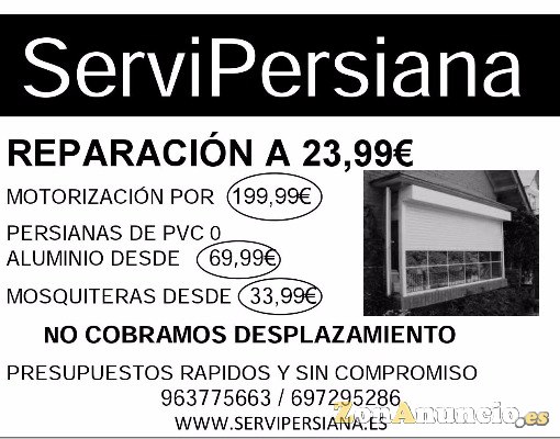 Reparación e instalación económica de persianas