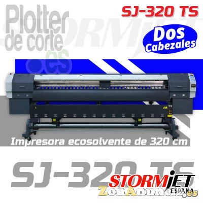 Impresora ecosolvente 320 cm profesional 2 cabezales