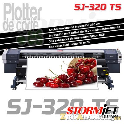 Impresora ecosolvente 320 cm profesional 2 cabezales