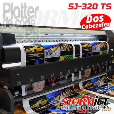 Impresora ecosolvente 320 cm profesional 2 cabezales