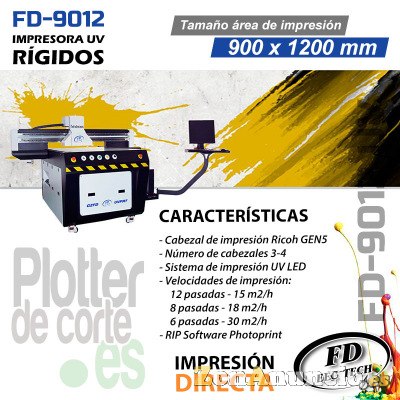 Impresora para rigidos gran formato 90x120 cm