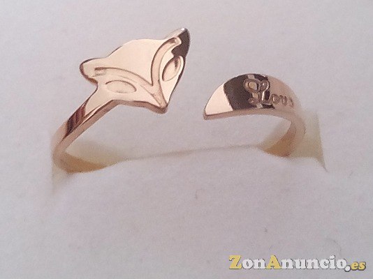 ANILLO DE CHICA BAÑO DE ORO ROSA