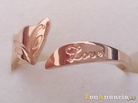 ANILLO DE CHICA BAÑO DE ORO ROSA