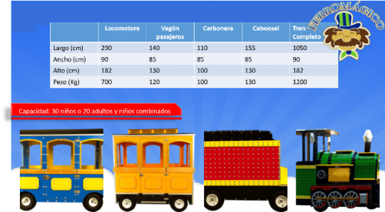 Tren eléctrico infantil
