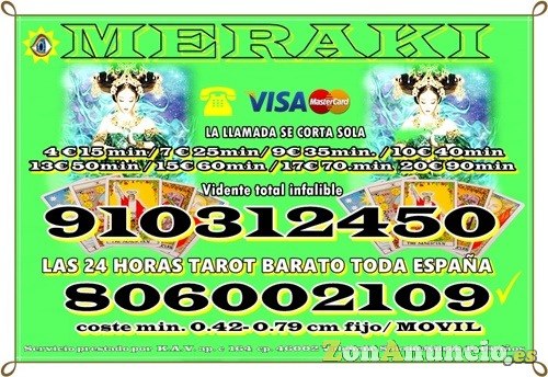 tarot 4 € 15 min/ 7 € 25min