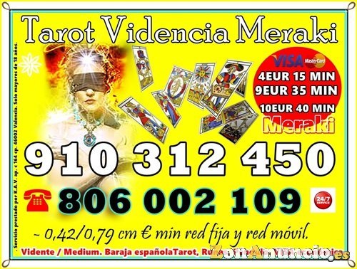 tarot visa barato 4 euros 15 minutos 910312450 /806