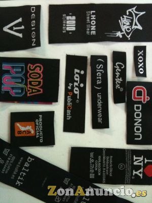 Etiquetas ropa tejidas para tejanos