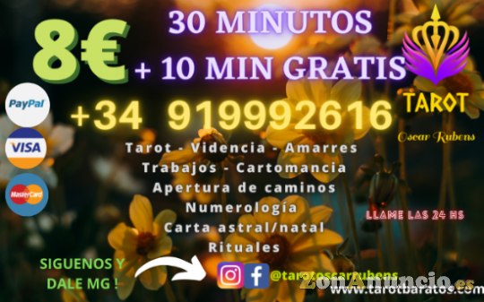 Tarot Sofia Galvan 30 min+10 minutos gratis  las 24 hs