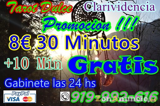 ¿tienes dudas? consulta tarot 30 min+10  minutos gratis