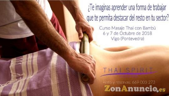 Curso Masaje Thai con Bambú Vigo