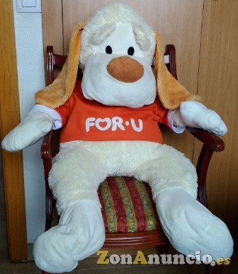 PERRO PELUCHE GRANDE. 90 CM