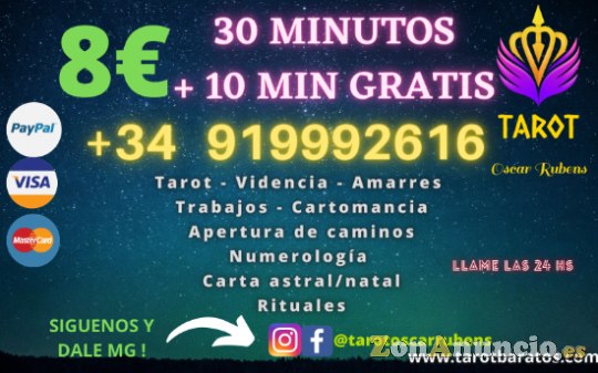 Tarot consulta 30 minutos+10 minutos de regalo