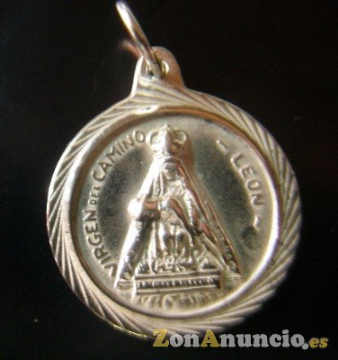 Medallas virgen del camino Leon oro y plata