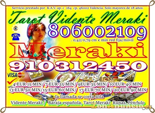 Tarot telefónico 4 euros   15min. 910312450 -806002109
