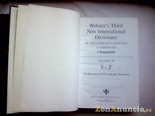 WEBSTER´S THIRD NEW INTERNATIONAL DICTIONARY