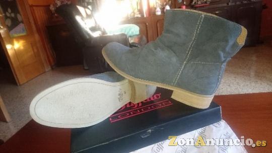 Botines piel nobuck azul mujer Búffalo 41